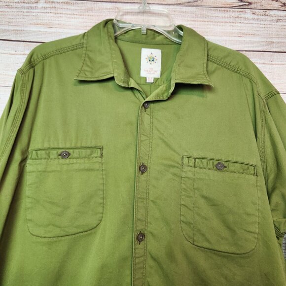 The Territory Ahead Men's Heavy Outdoor Button Shirt Size XLT Green Long Sleeve - Picture 2 of 14